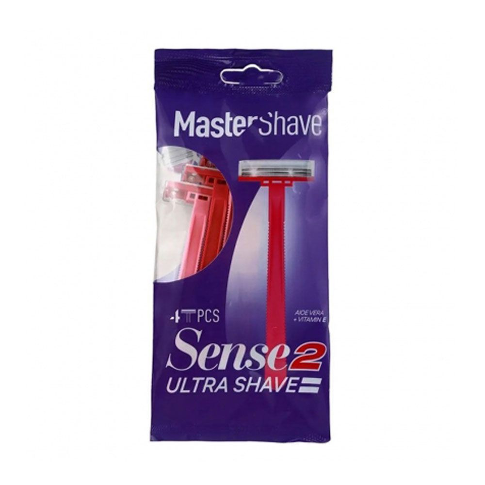 تیغ اصلاح زنانه 2 لبه 4 عددی سنس 2 مستر شیو