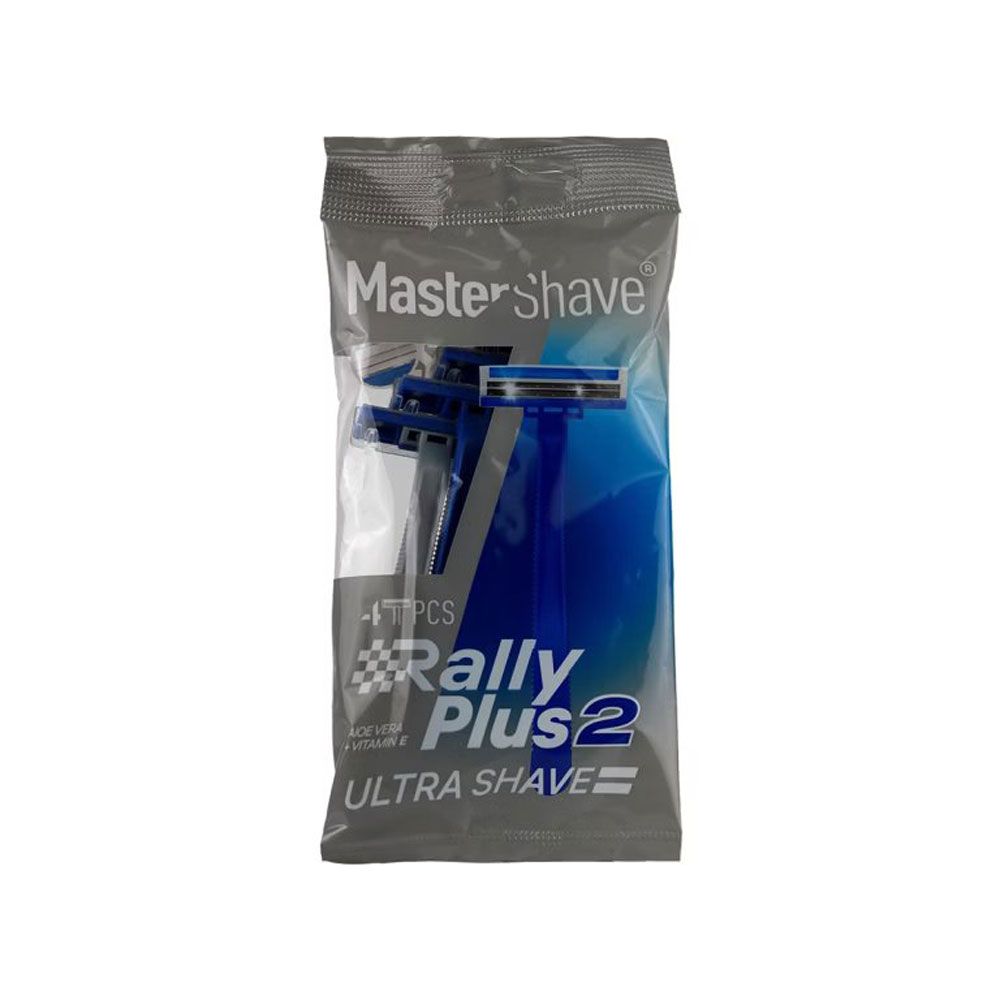 تیغ اصلاح مردانه 2 لبه 4 تایی رالی پلاس 2 مستر شیو